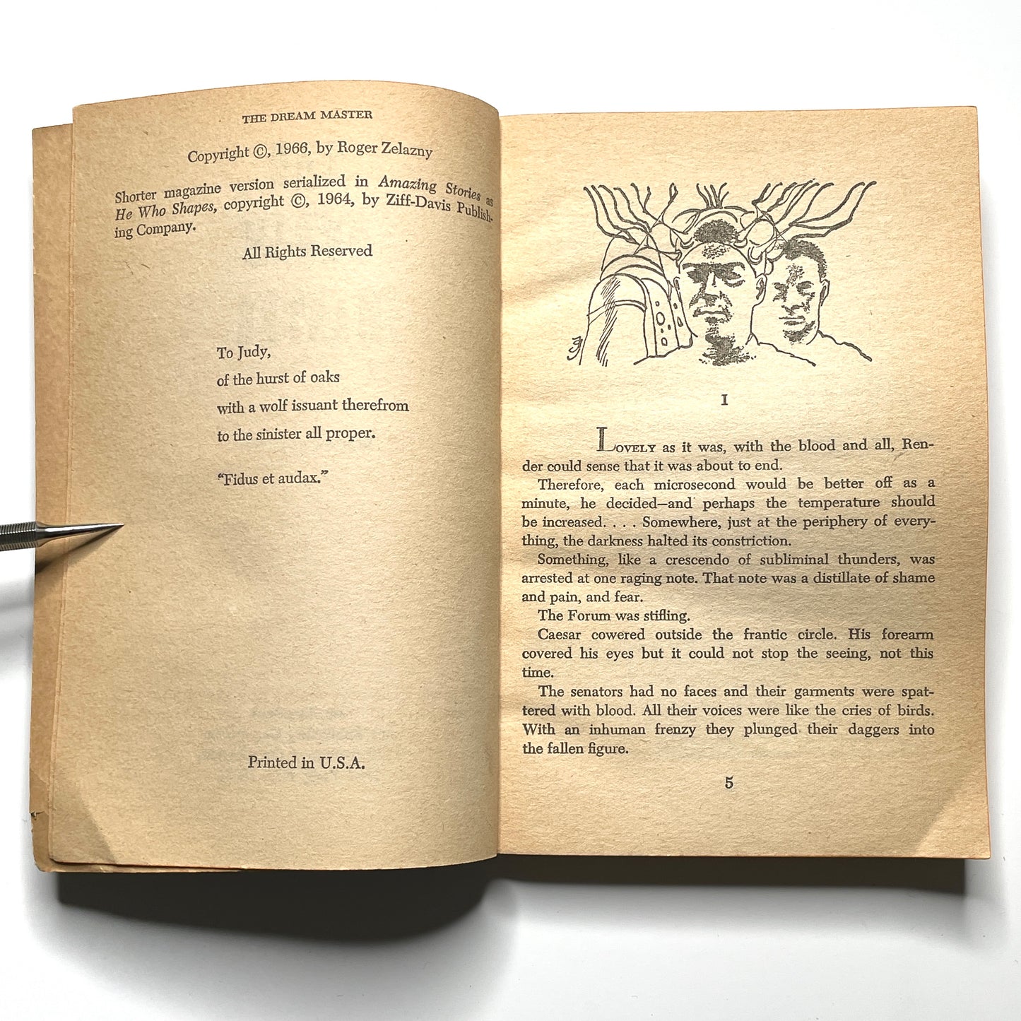 The Dream Master by Roger Zelazny (1966) - Vintage 60s Sci-Fi Paperback Book