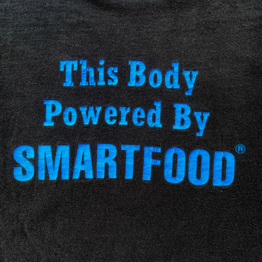 90s Vintage Smart Food Double-Sided Single Stitch T-Shirt Black (L)