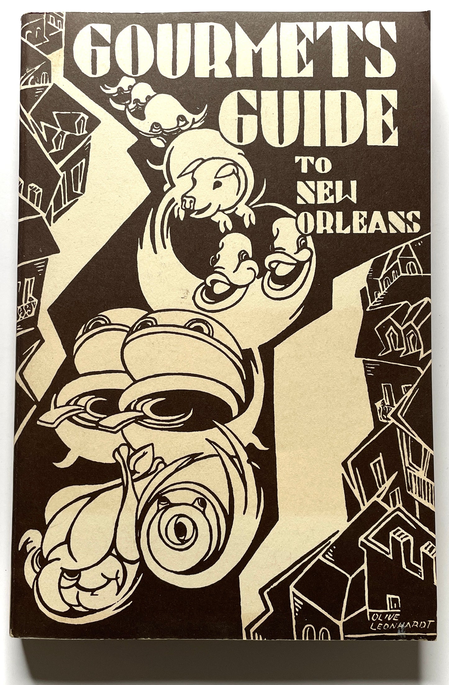 Gourmets Guide To New Orleans Caroline Jones Olive Leonhardt Cover 1972 Cookbook