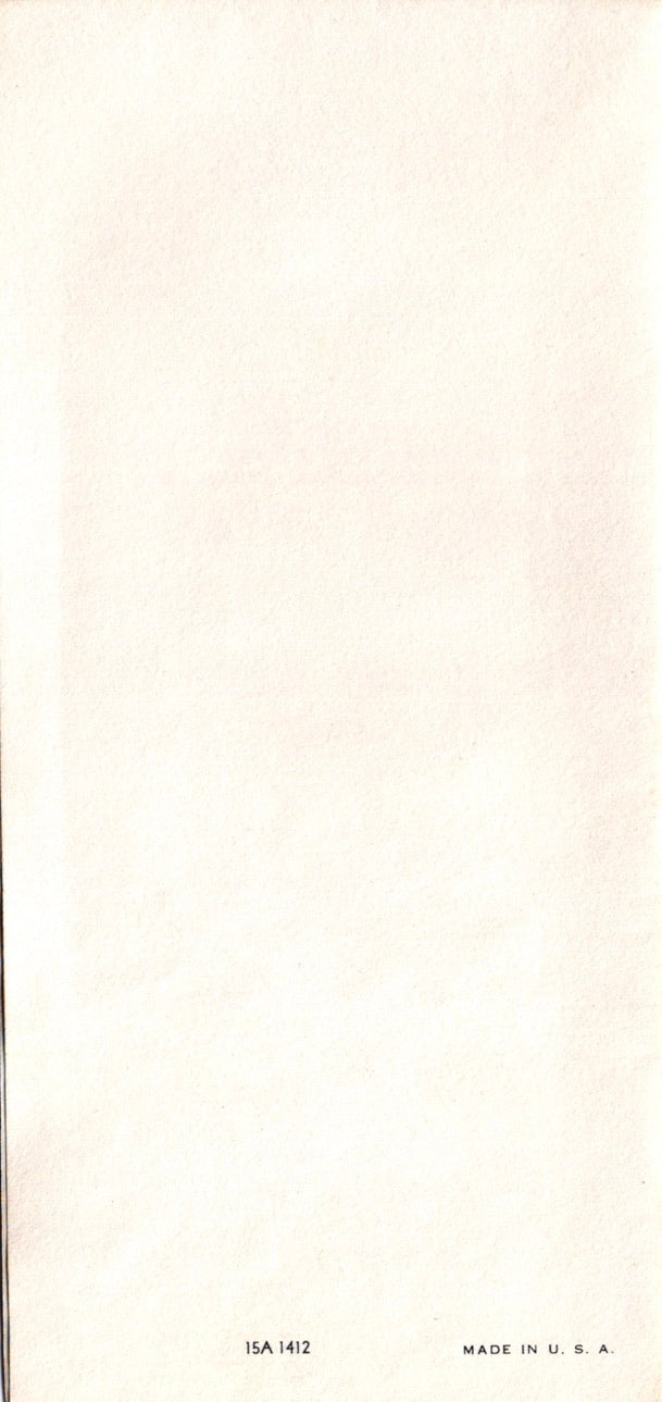 Greetings - Thinking of You - Slim Vintage Greeting Card - Gold Stamped + Embossed