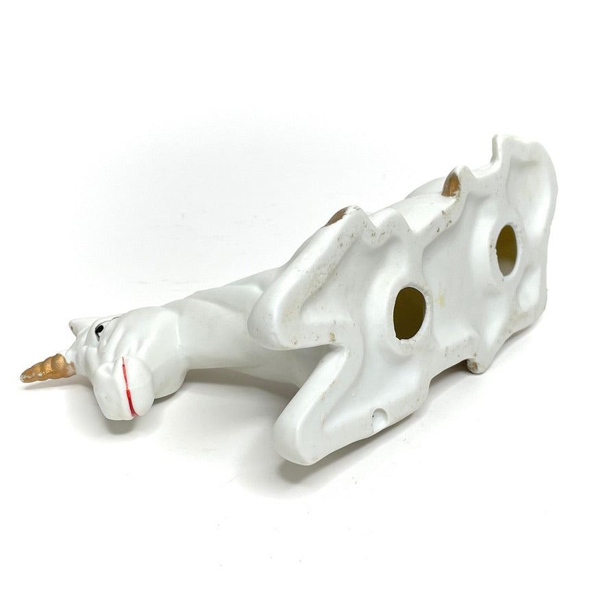 80s Vintage Porcelain Ceramic Unicorn Statue