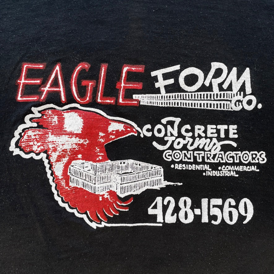 80s Vintage Eagle Form Co. Single Stitch T-Shirt Black (L)