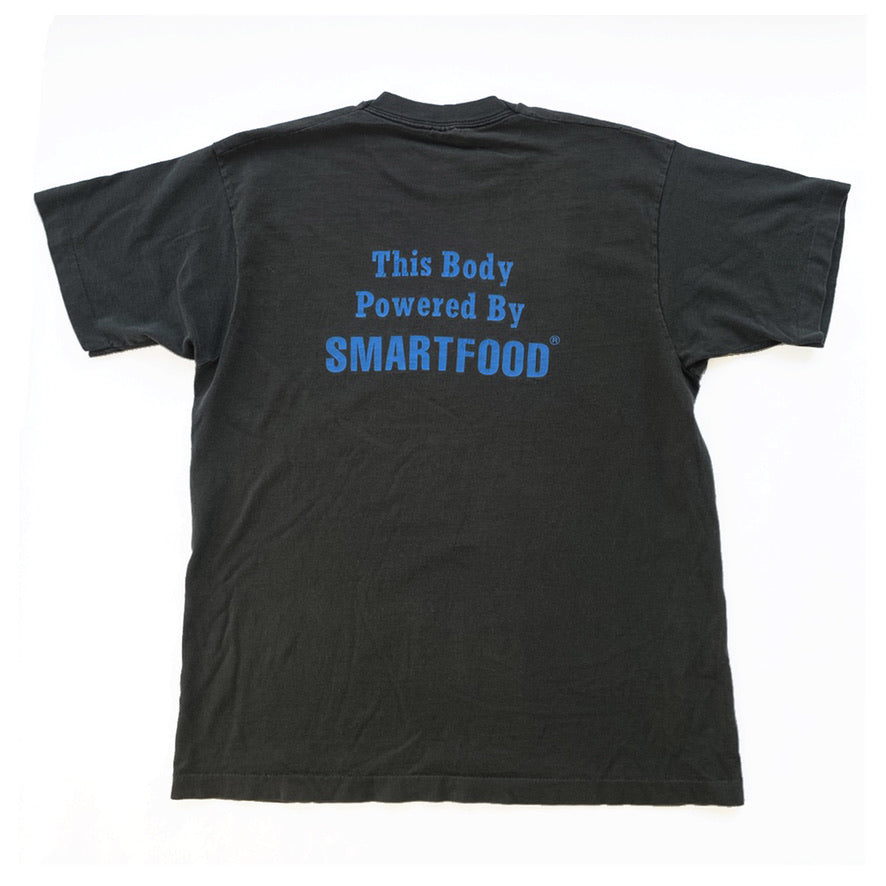 90s Vintage Smart Food Double-Sided Single Stitch T-Shirt Black (L)