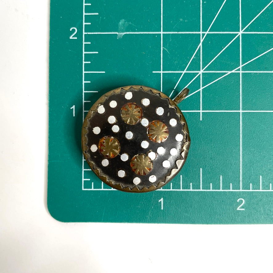 19th C. Antique Astrological Healing Charm - Black & White