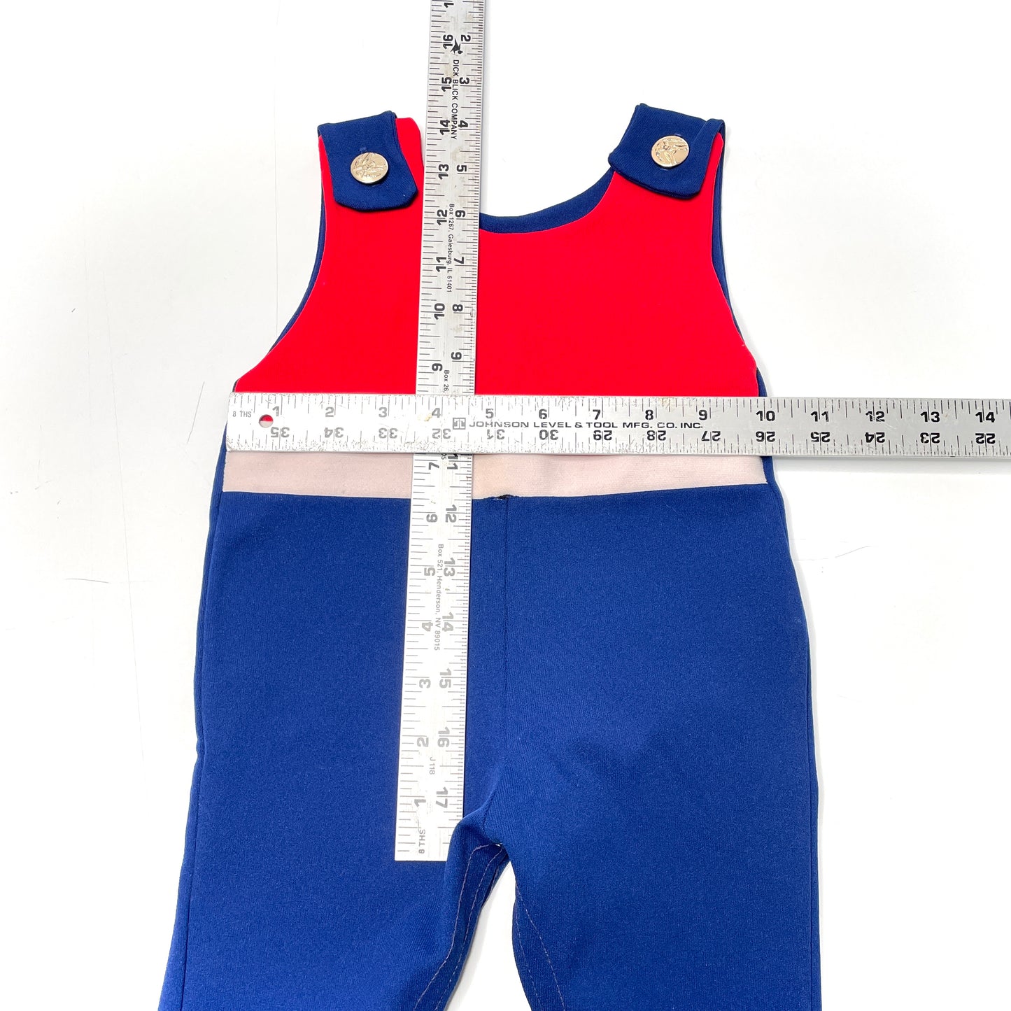 Navy Blue Color Block Sleeveless Romper 18M