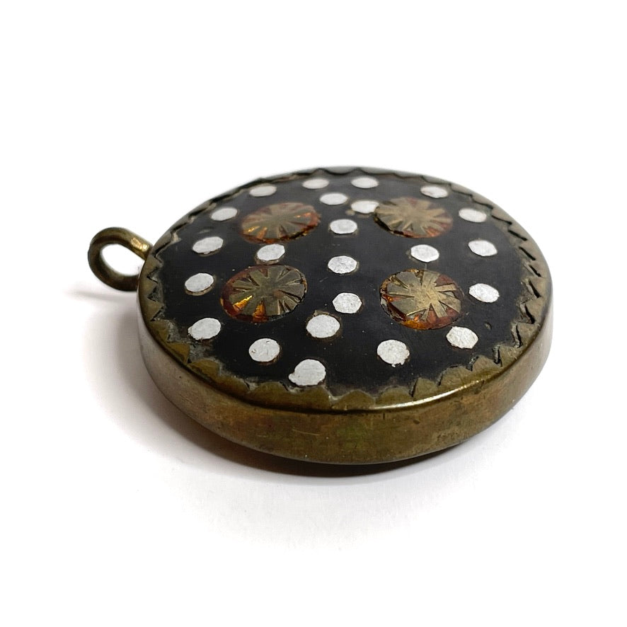 19th C. Antique Astrological Healing Charm - Black & White