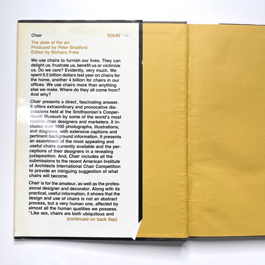 Chair 1978 Hardcover Design History Book