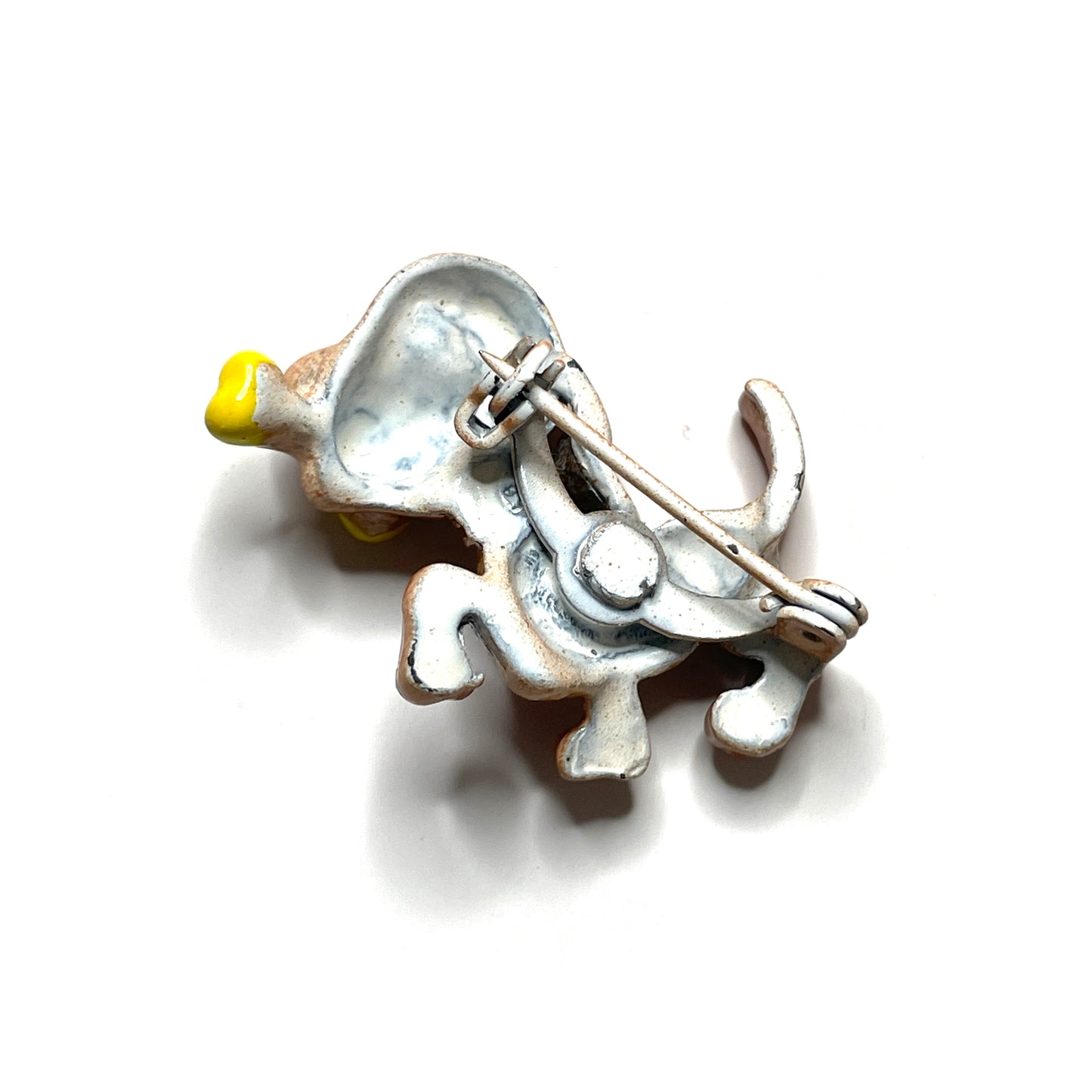 Dog With Bone - 60s Vintage Pin 1"