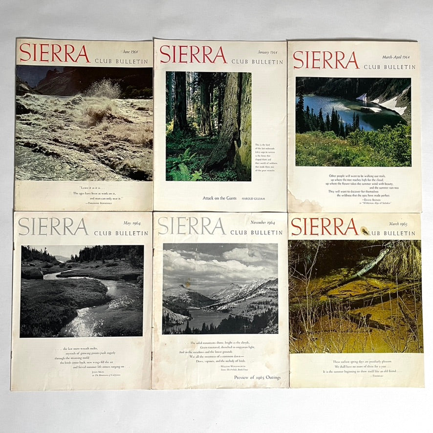 Sierra Club Bulletin Mags, Books + Prints Huge Lot Vintage 60s Nature Photos & Writing