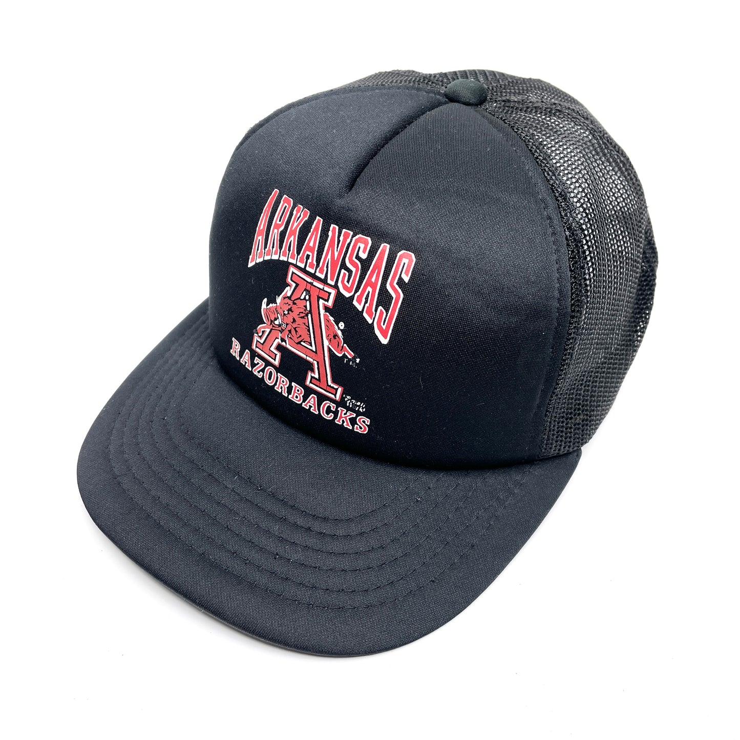 Arkansas Razorbacks Trucker Hat w/ Pin Vintage Snapback Hat - Black