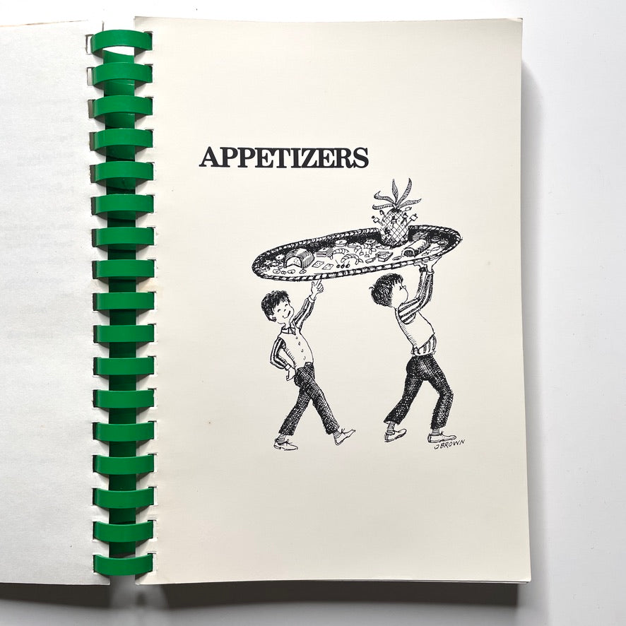 Waterford Country School Cookbook 1980 Quaker Hill CT - 80s Spiral Bound Illustrated Recipe Book