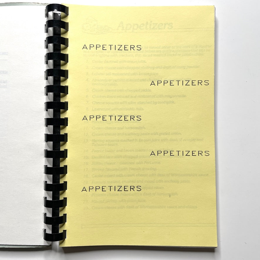 Cooking With Spirit Cookbook New London CT - 80s Spiral Bound Illustrated Recipe Book
