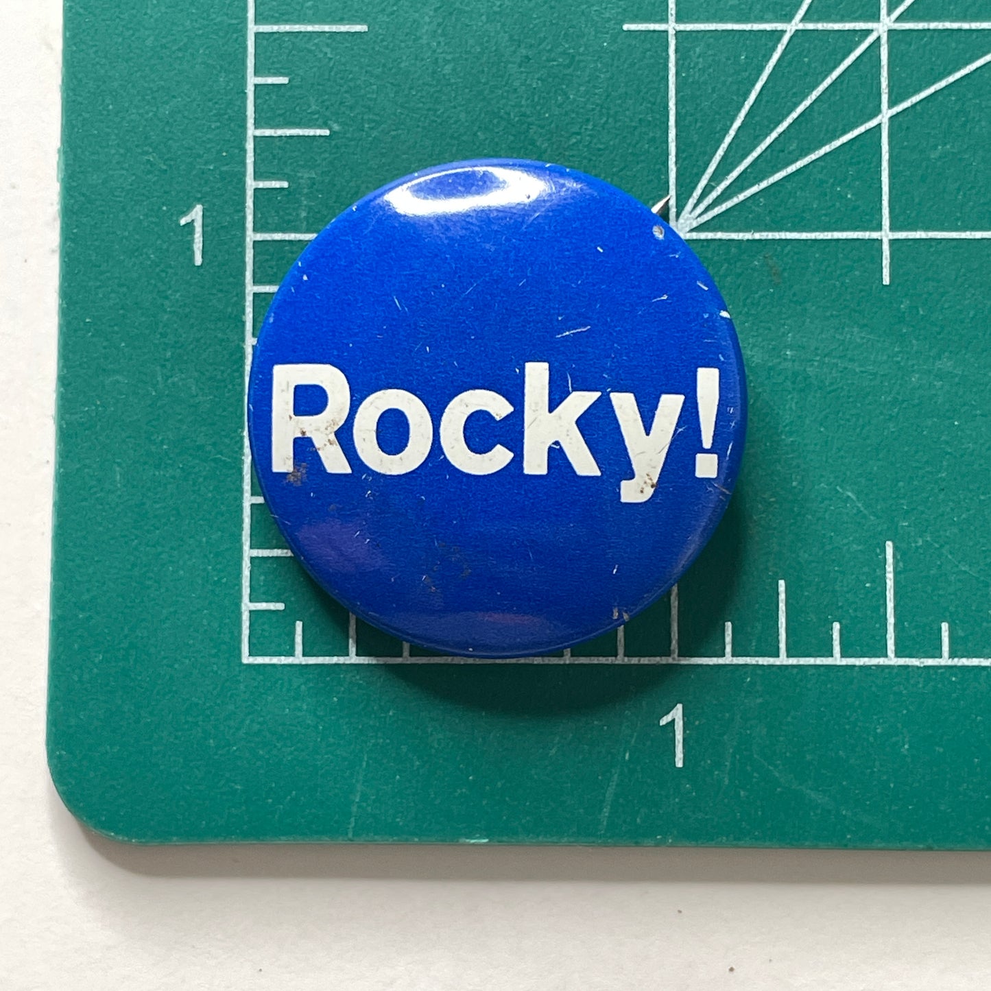Rocky! Political Button 60s Vintage Pinback Button 1.125"