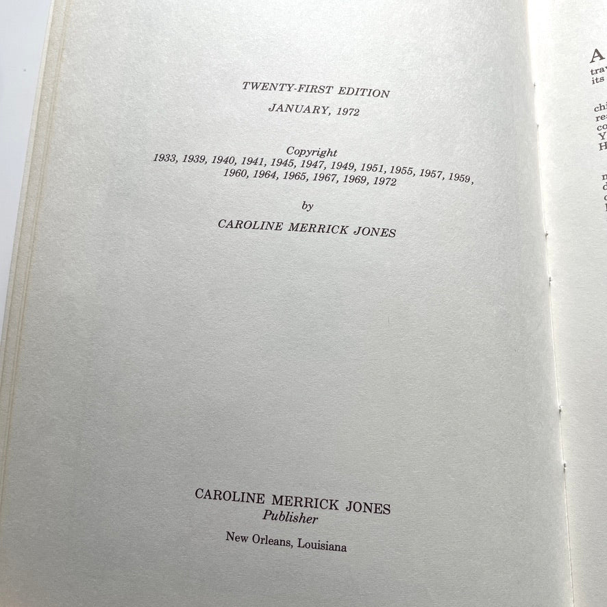 Gourmets Guide To New Orleans Caroline Jones Olive Leonhardt Cover 1972 Cookbook