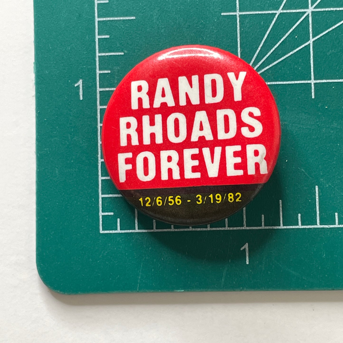 Randy Rhoads Forever RIP Ozzy Guitarist 80s Vintage Memorial Pinback Button 1.25"