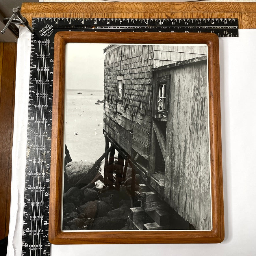 Old House By The Sea (Maine) Vintage New England Photo - Frame Size 12"x15"