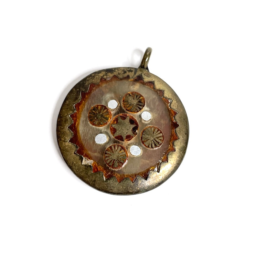 19th C. Antique Astrological Healing Charm - Sunburst