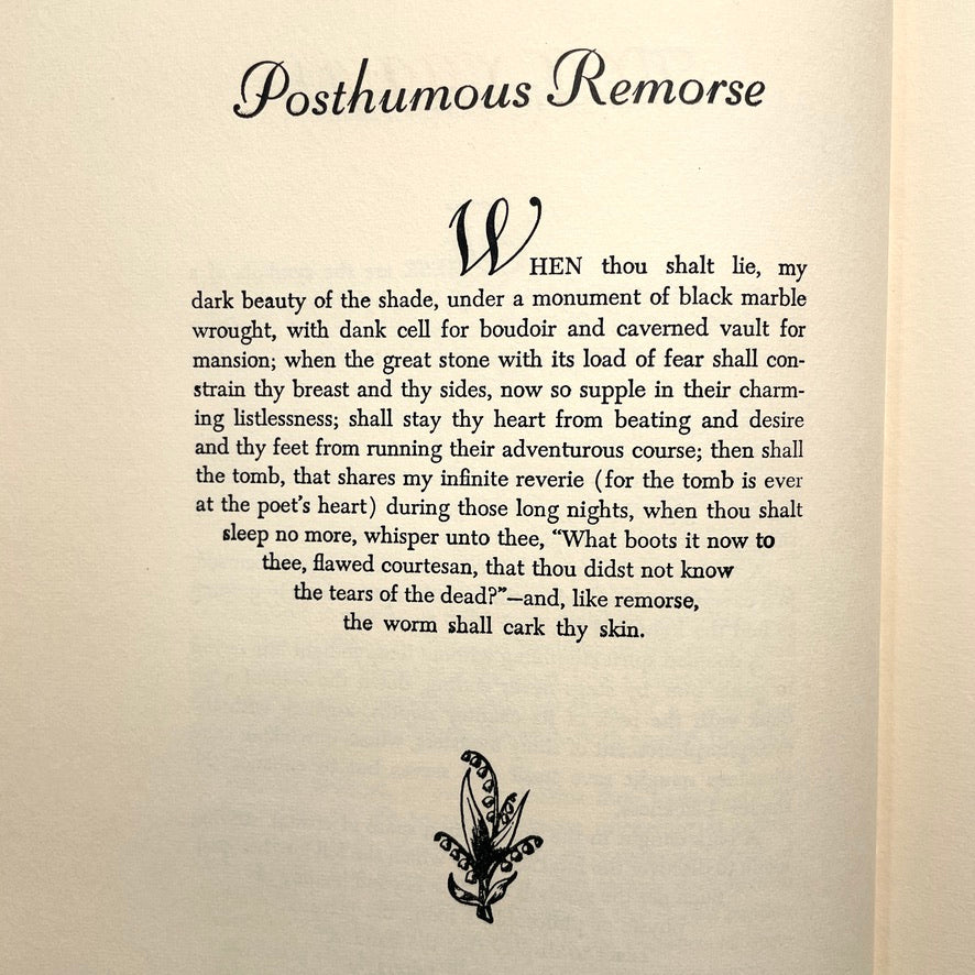 Flowers of Evil: Baudelaire Pattern & Prose 1947 Illustrated Hardcover Book