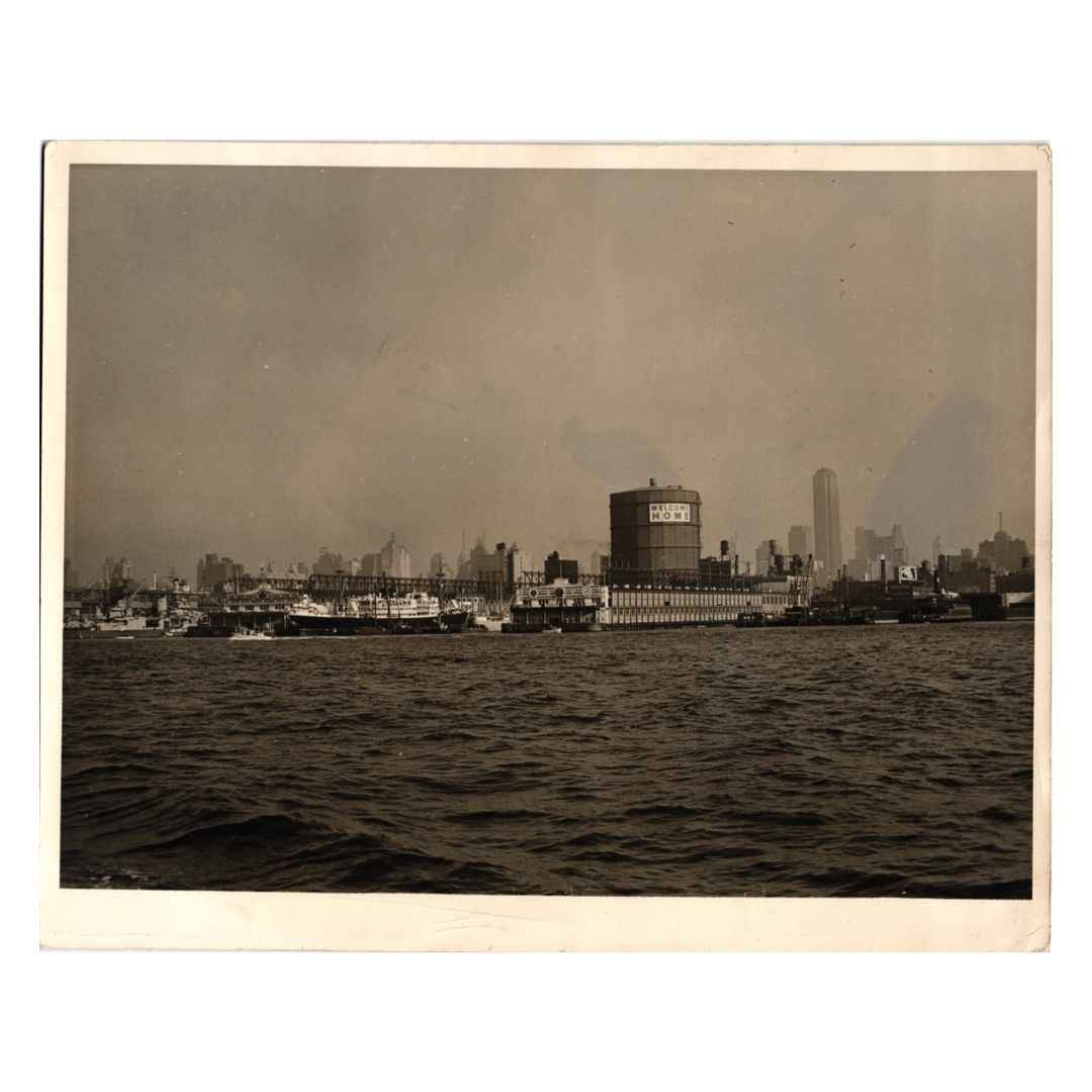 'Welcome Home' New York City Harbor Photo - WWII Era - 8x10"
