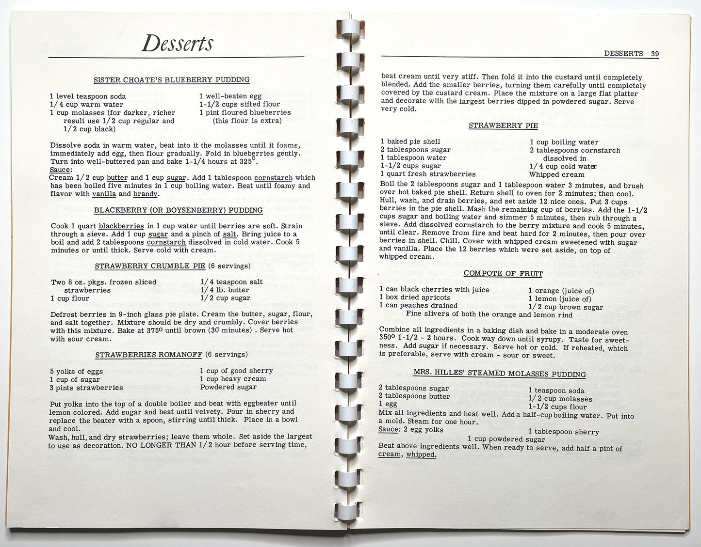 The Faculty Club Cookbook of Smith College 1964 Northampton MA - 60s Vintage Spiral Bound Illustrated Recipe Book