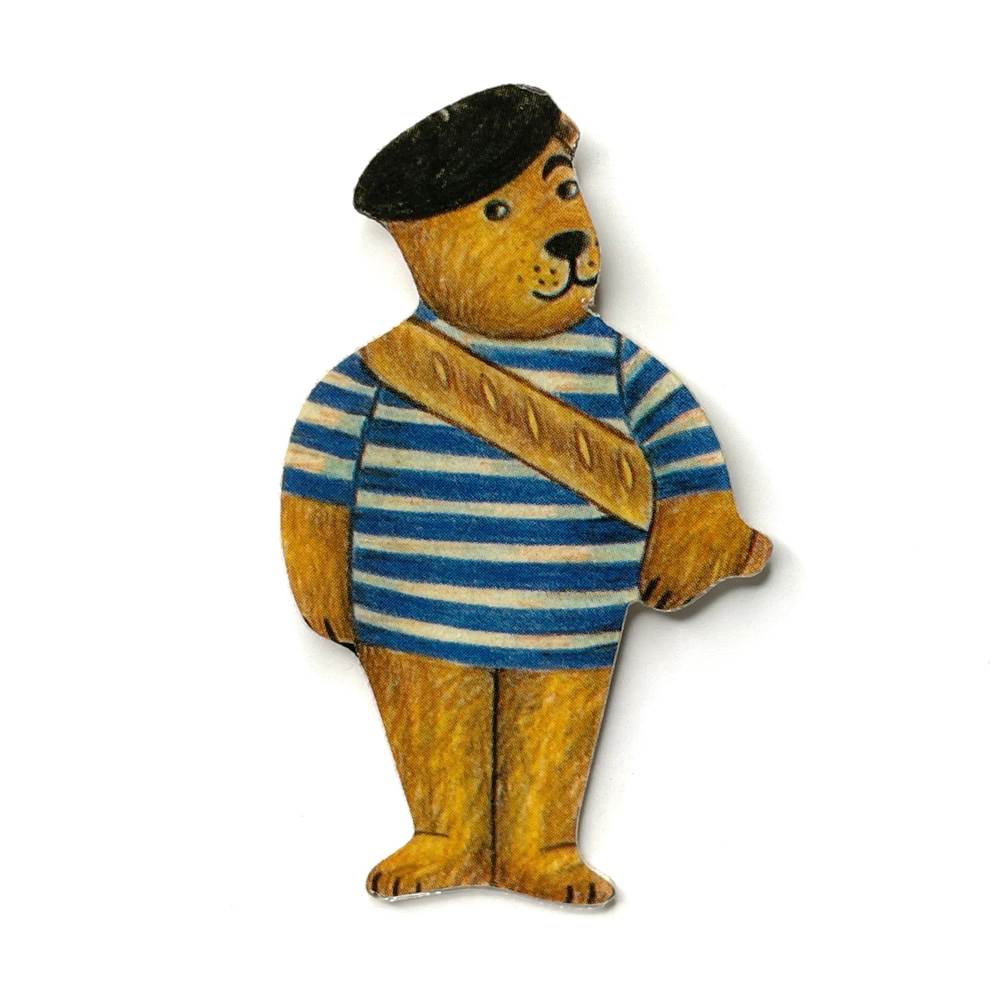 French Bear Pinback