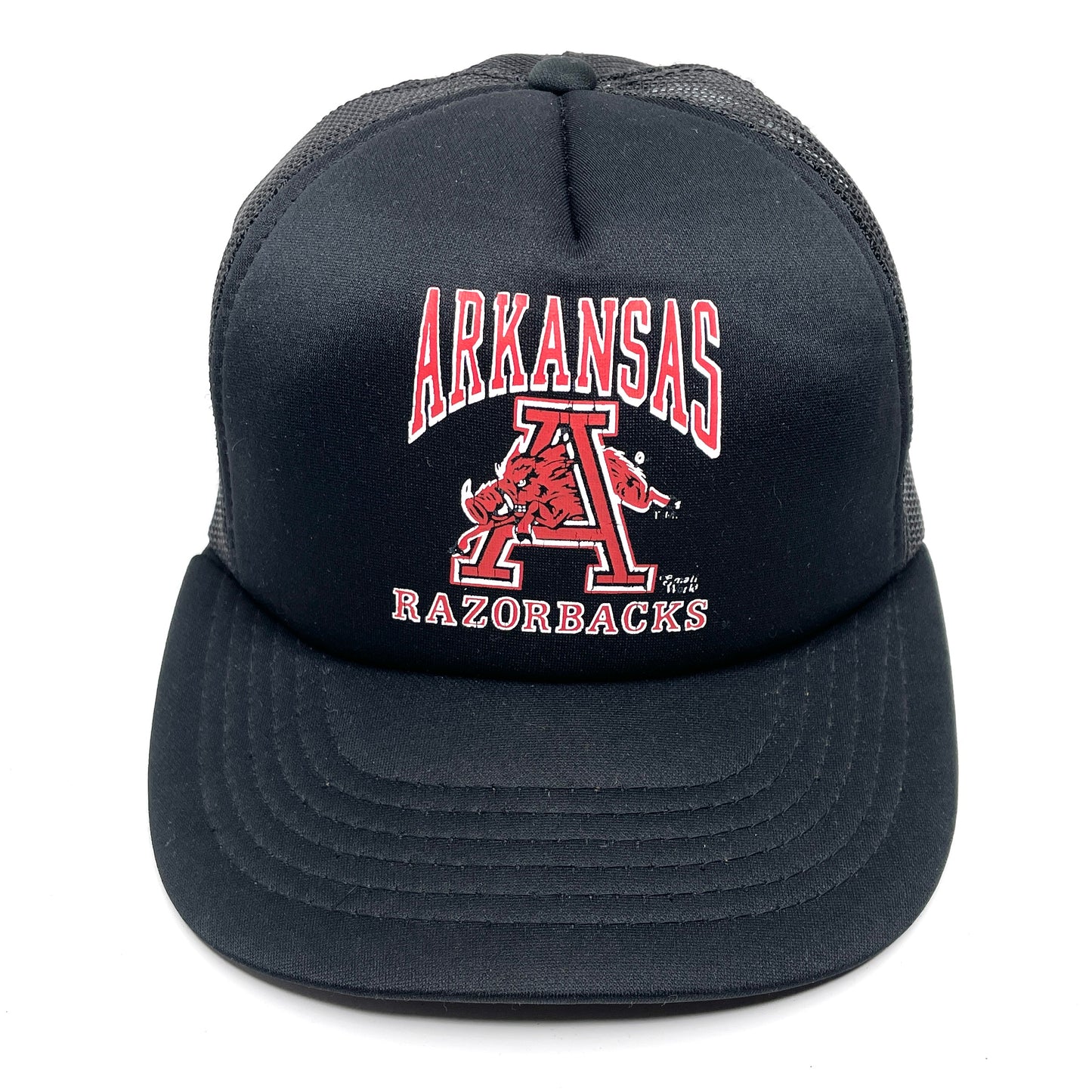 Arkansas Razorbacks Trucker Hat w/ Pin Vintage Snapback Hat - Black