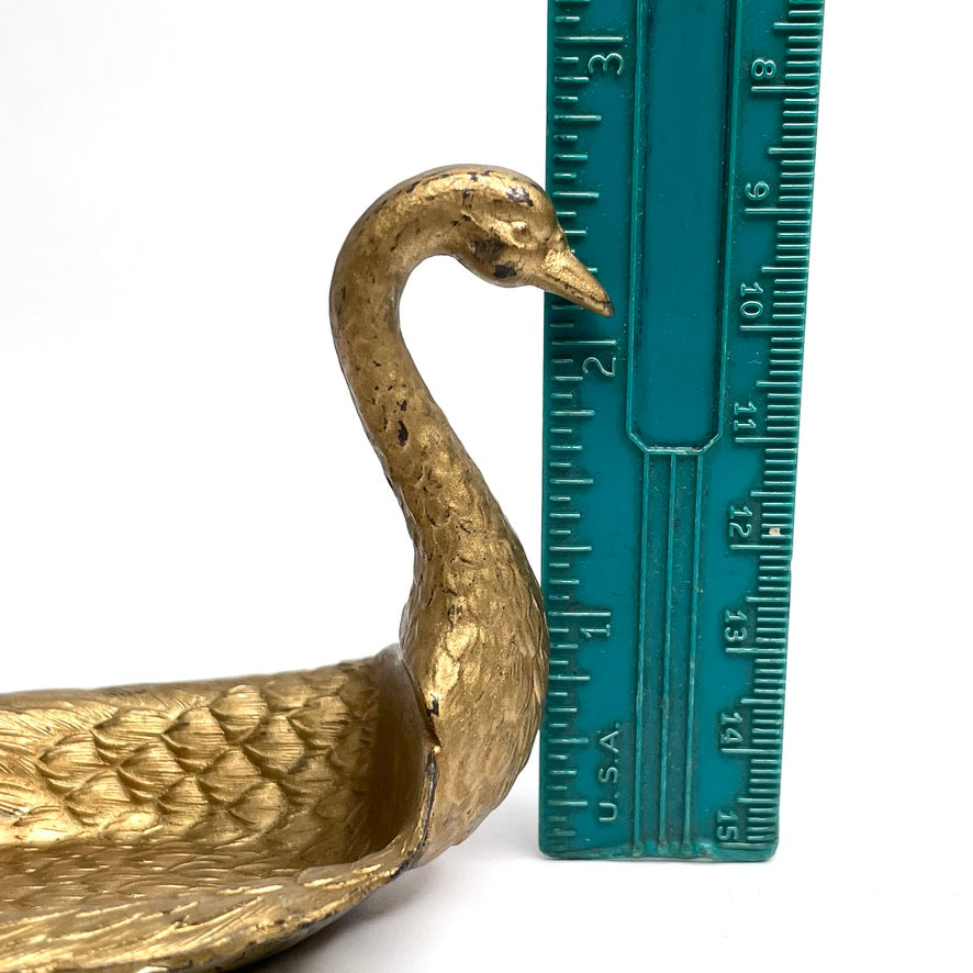 Vintage Gold Swan Jewelry Dish (Japan)
