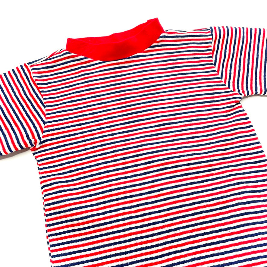 Red Striped Knit T-Shirt 3T