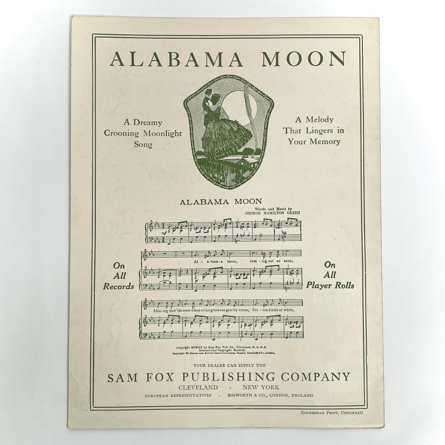 Just Wanting You 1921 Sheet Music