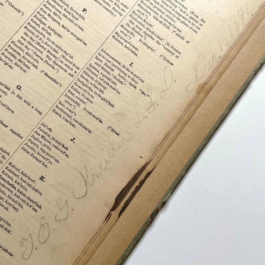 Warren's Physical Geography By D. M. Warren 1873 Cowperthwait & Co. - Antique Hardcover Illustrated Book