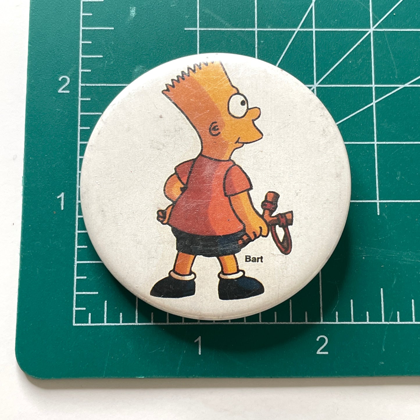 Bart Simpson 80s Homemade Vintage Pinback Button 2.25"