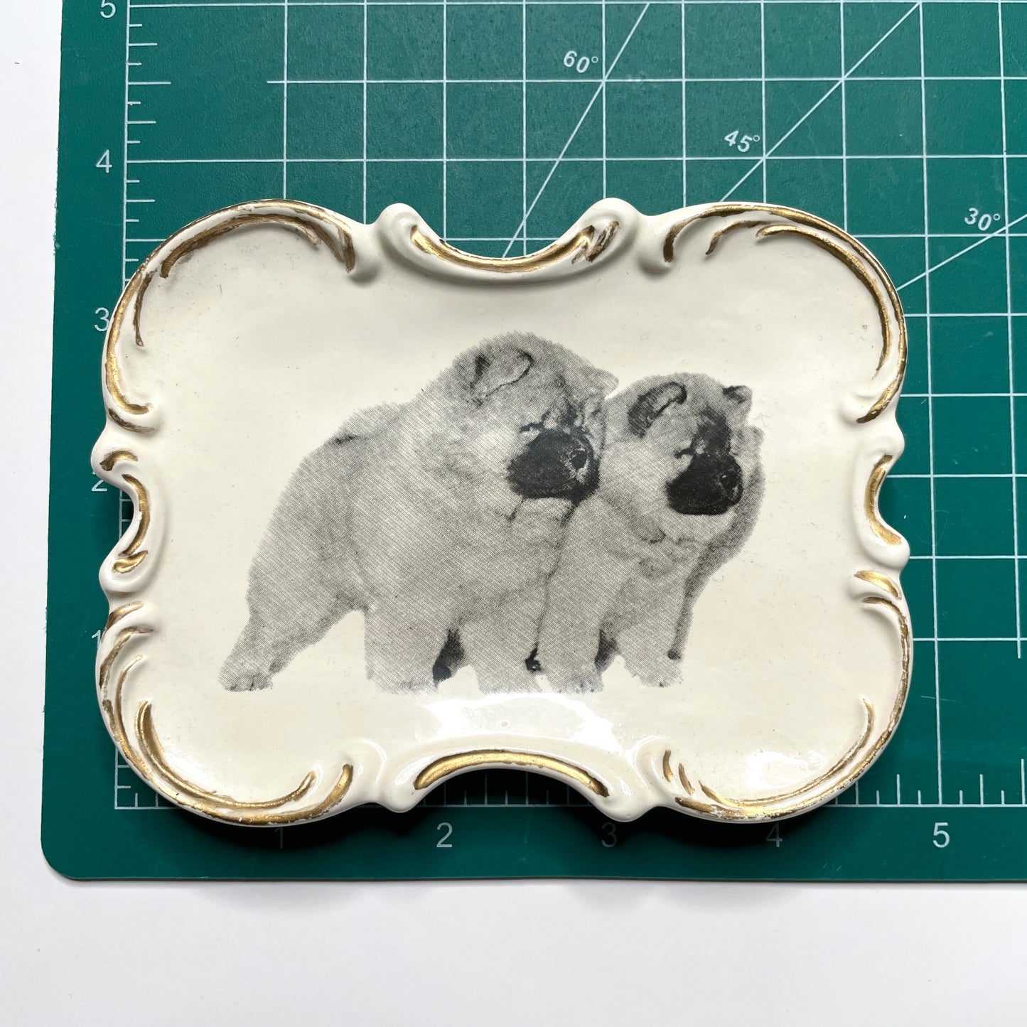 Chow Chow Photo Transfer Porcelain Dish