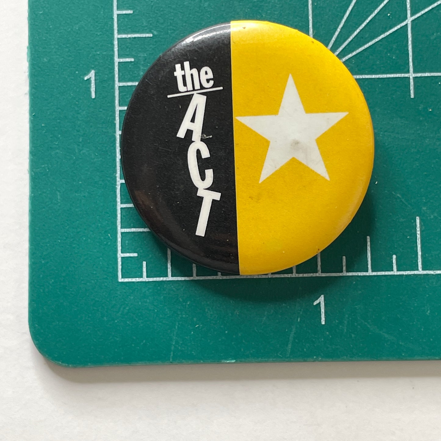 The Act Oslo, Norway Rock Band Logo 80s Vintage Pinback Button 1.25"