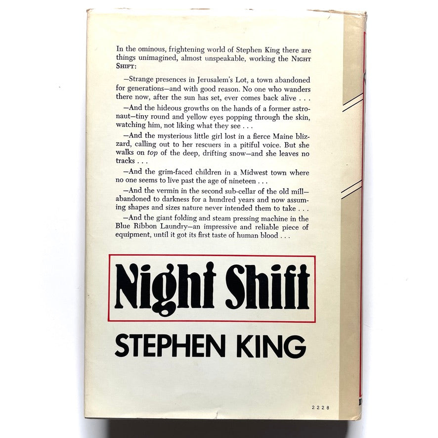 Night Shift Stephen King Hardcover Book *1st Book Club* 1978 Doubleday