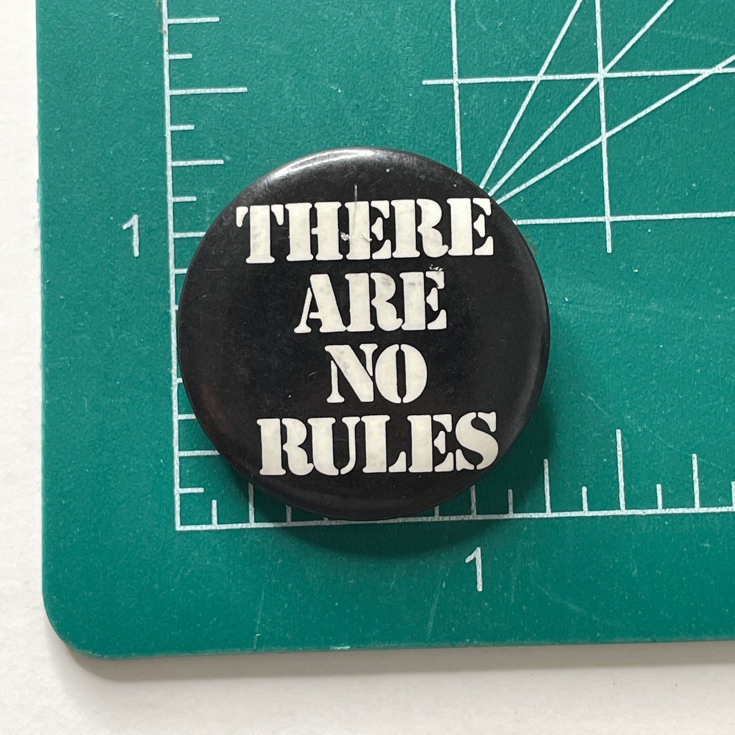 There Are No Rules 90s Vintage Pinback Button 1.25"