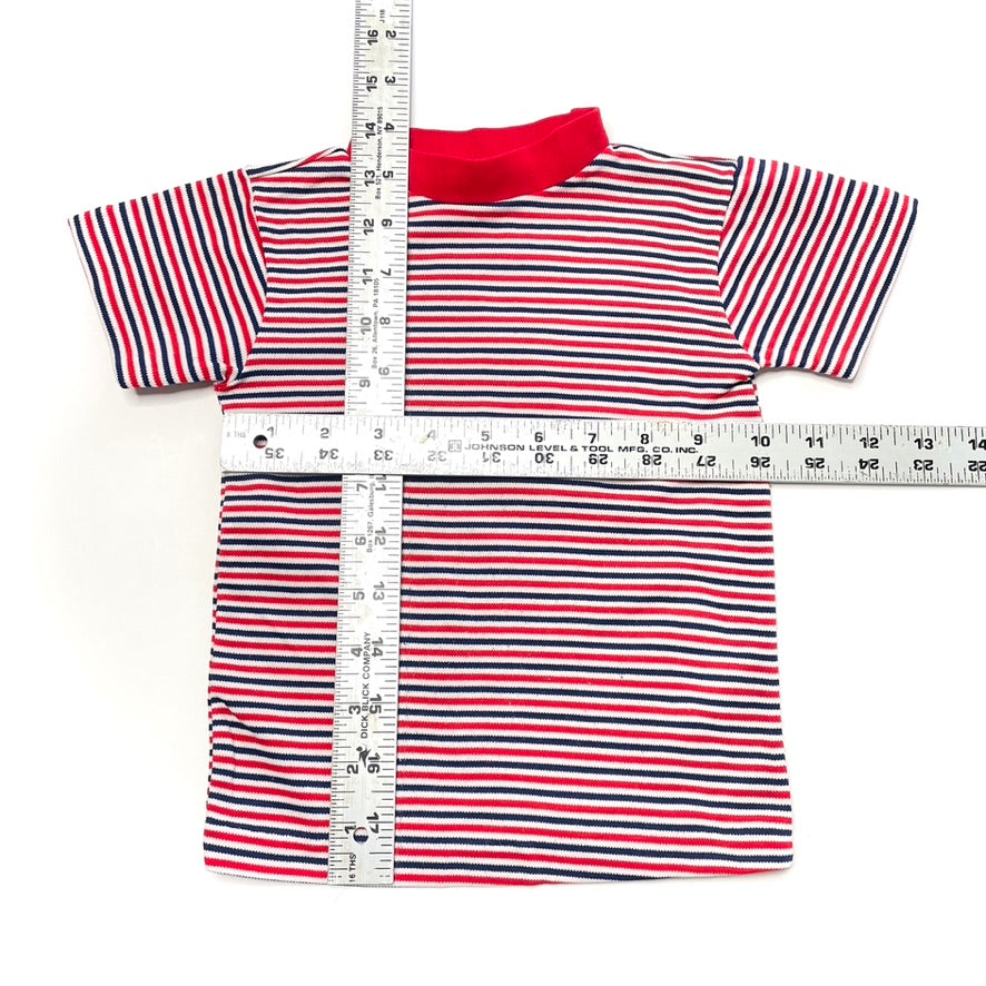 Red Striped Knit T-Shirt 3T