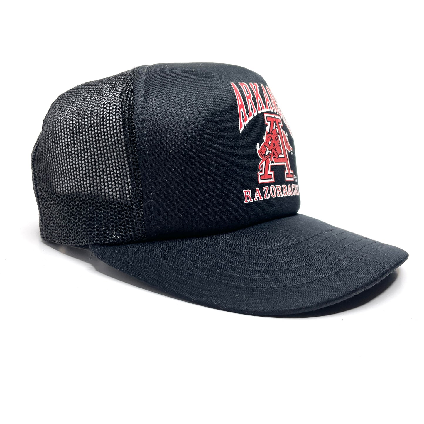 Arkansas Razorbacks Trucker Hat w/ Pin Vintage Snapback Hat - Black