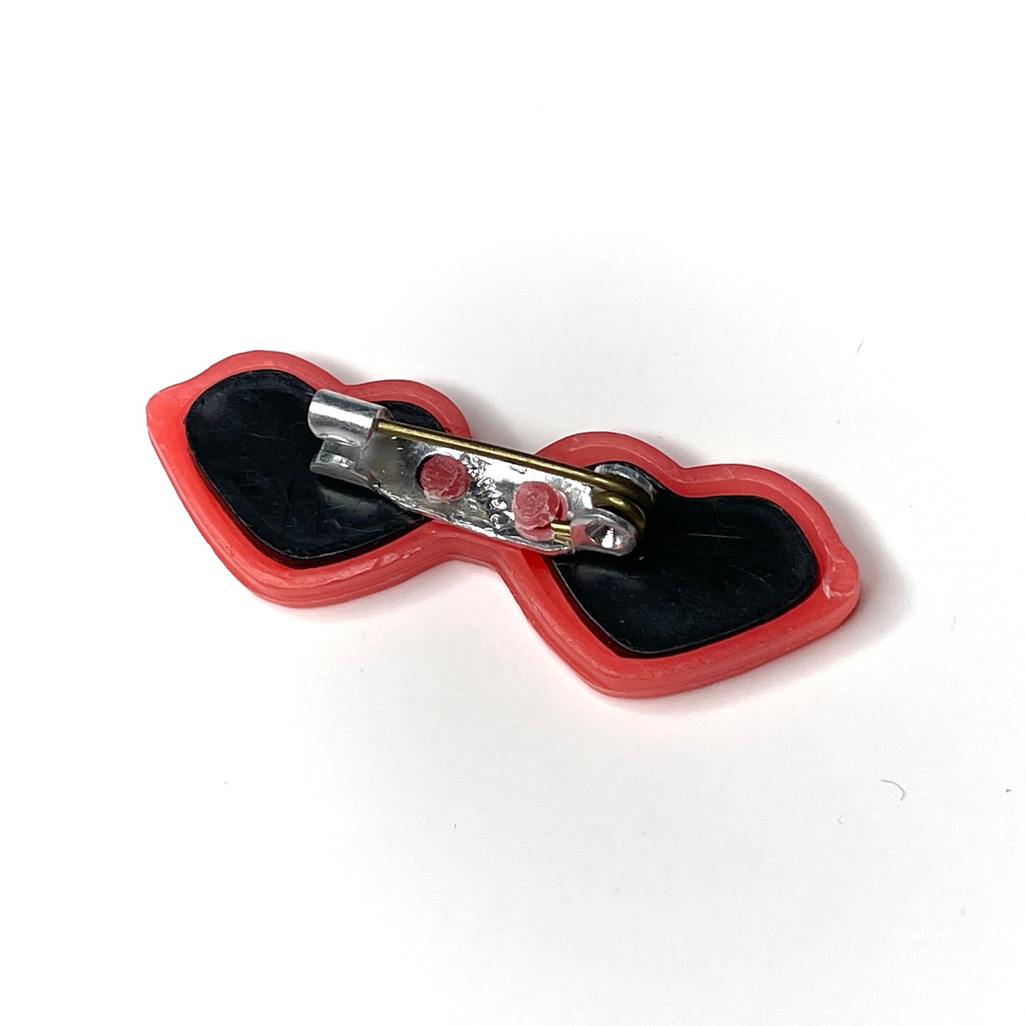 Pink Hearts Sunglasses Pinback
