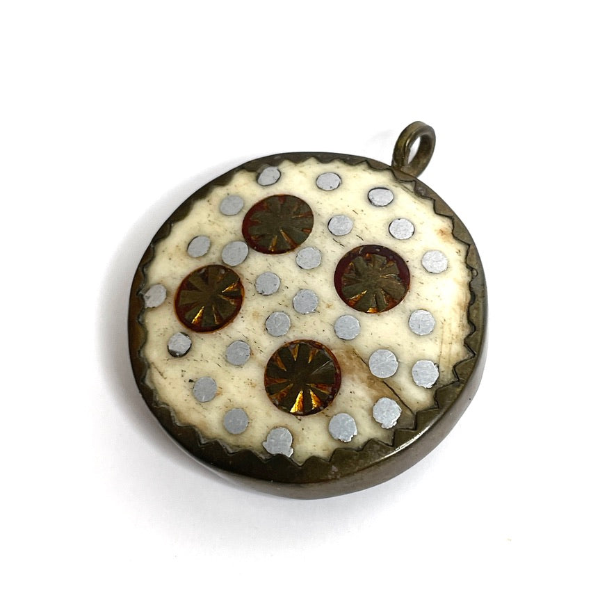 19th C. Antique Astrological Healing Charm - Black & White