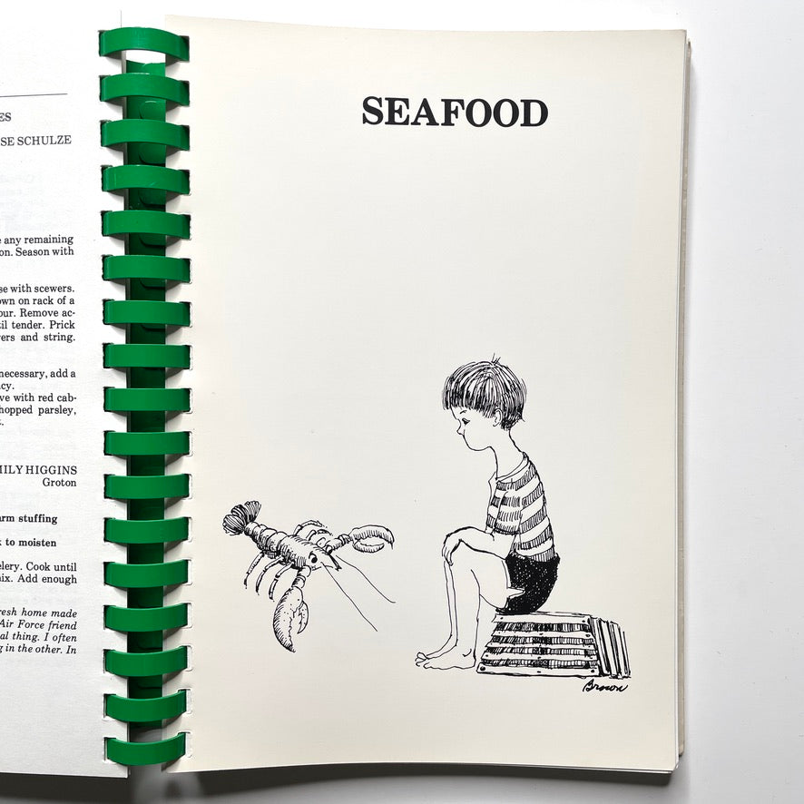 Waterford Country School Cookbook 1980 Quaker Hill CT - 80s Spiral Bound Illustrated Recipe Book