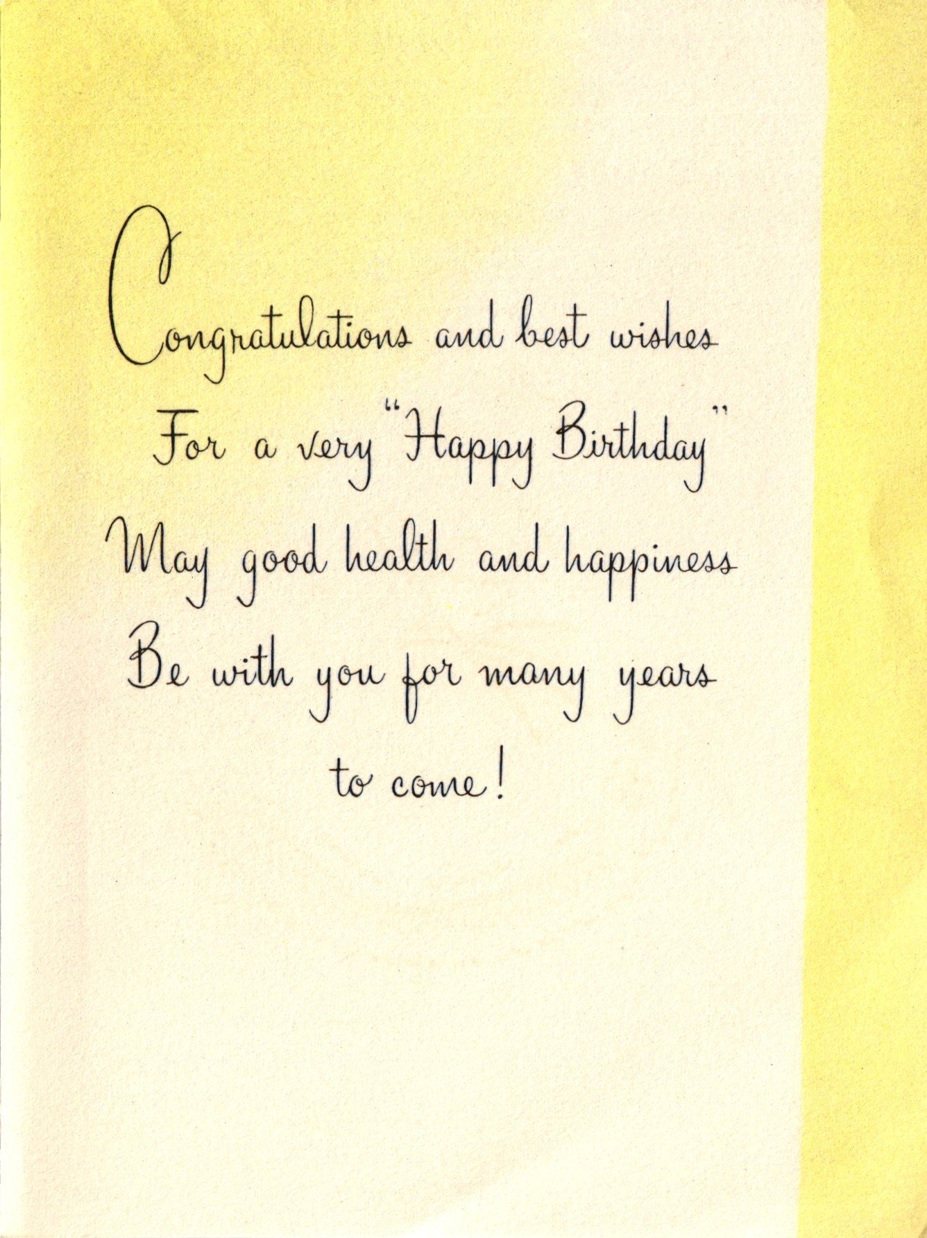 Birthday - Birthday Gal and Kitten - Vintage Greeting Card - Gold Stamped + Embossed