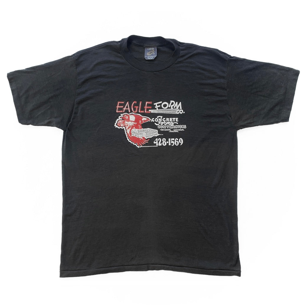 80s Vintage Eagle Form Co. Single Stitch T-Shirt Black (L)