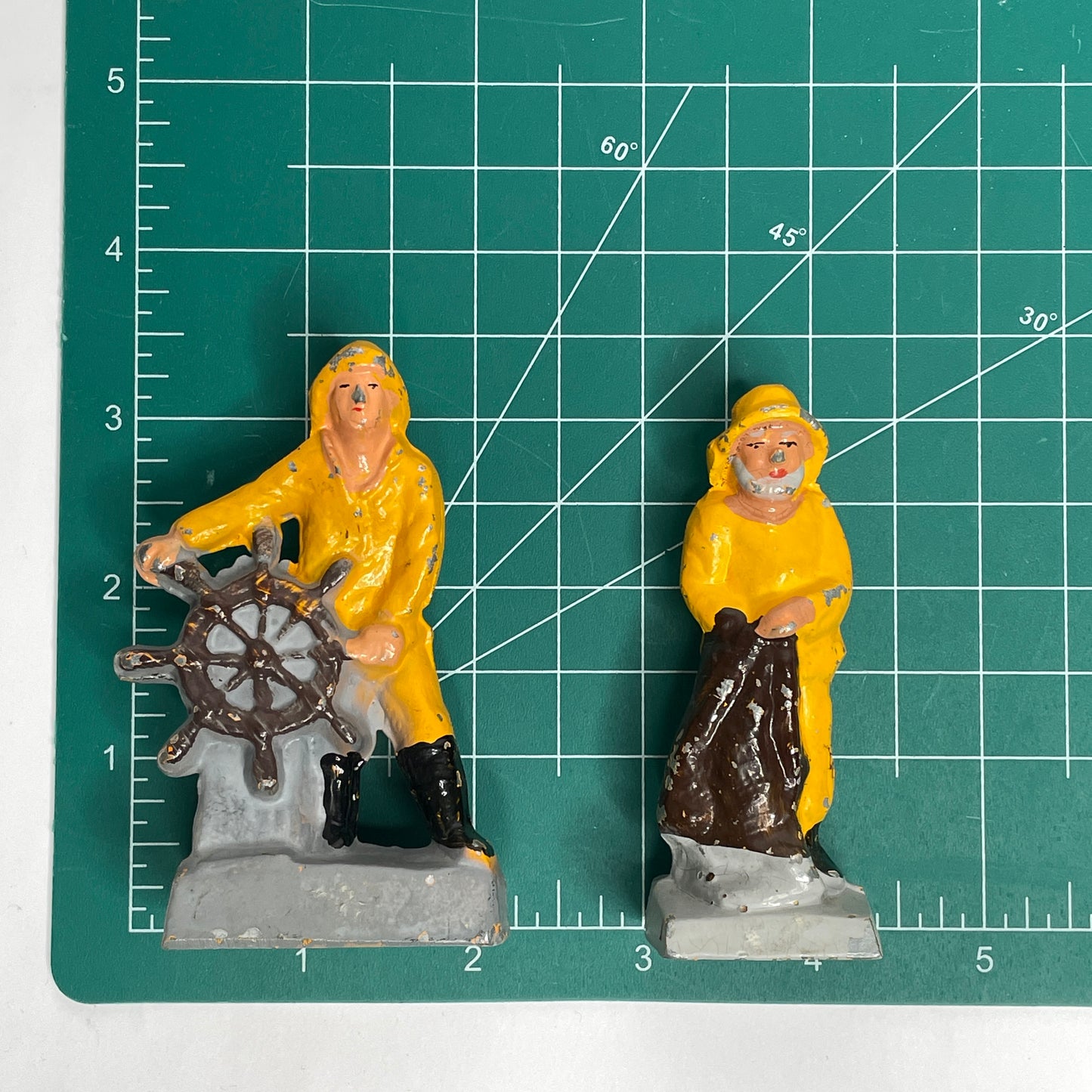 Vintage Cast Iron Fisherman Figures