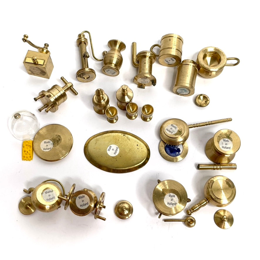 Brass Dollhouse Kitchen Miniatures Lot (Holland)