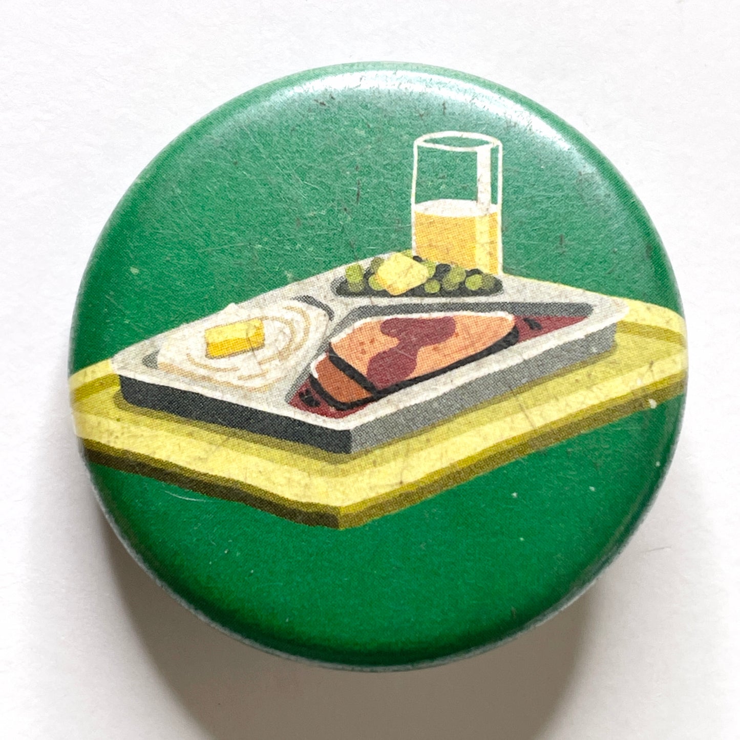 TV Tray Dinner Modern Retro Pinback Button 1.25"