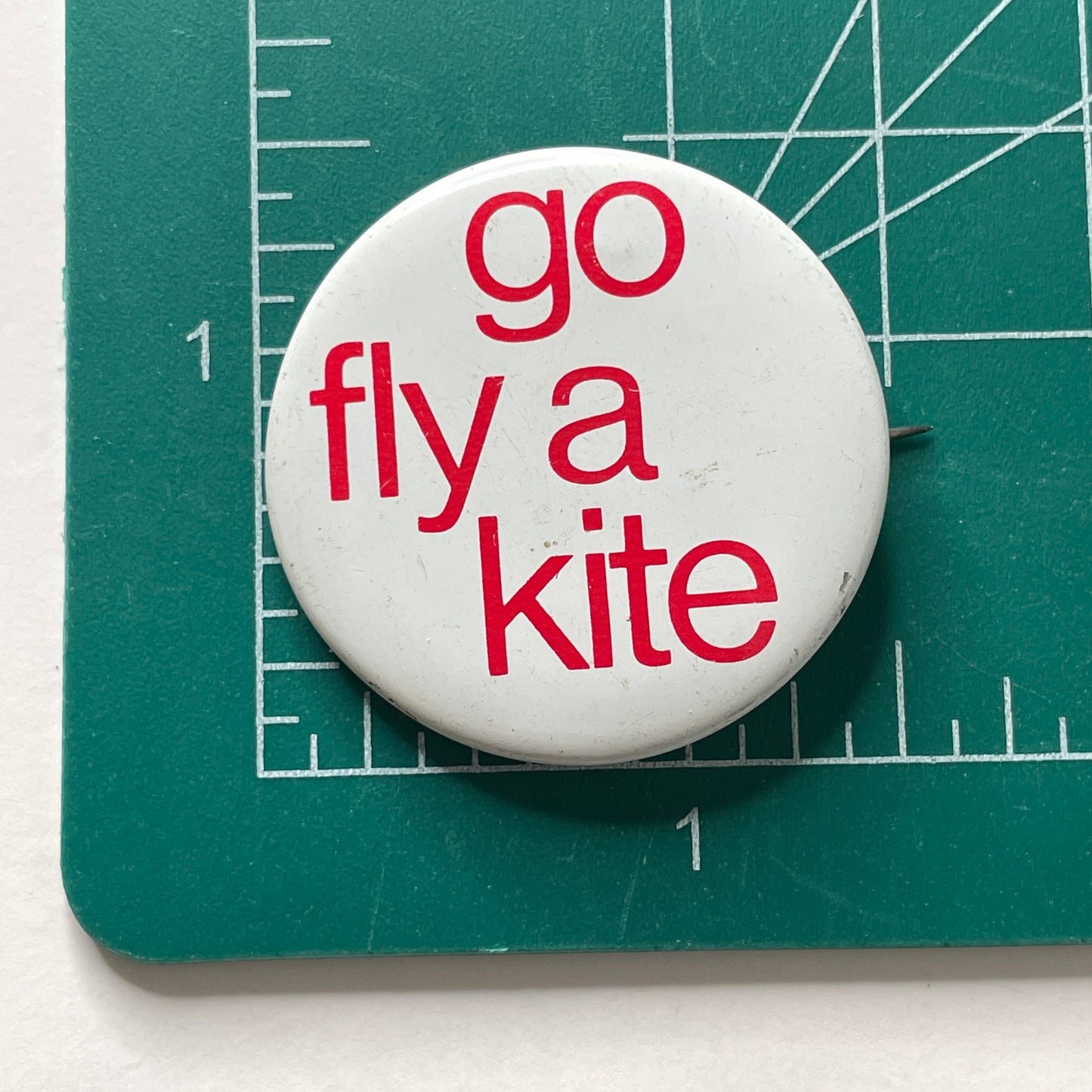 Go Fly A Kite 90s Vintage Pinback Button 1.5"