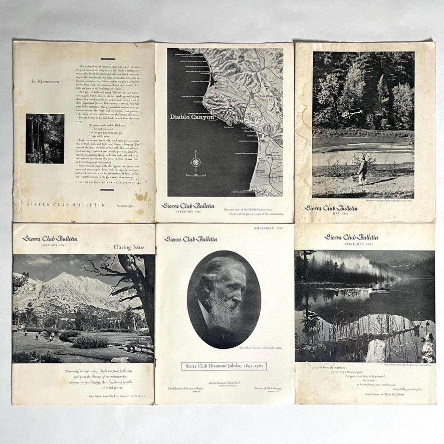 Sierra Club Bulletin Mags, Books + Prints Huge Lot Vintage 60s Nature Photos & Writing
