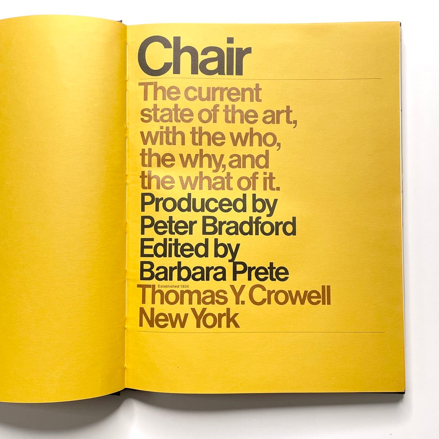 Chair 1978 Hardcover Design History Book