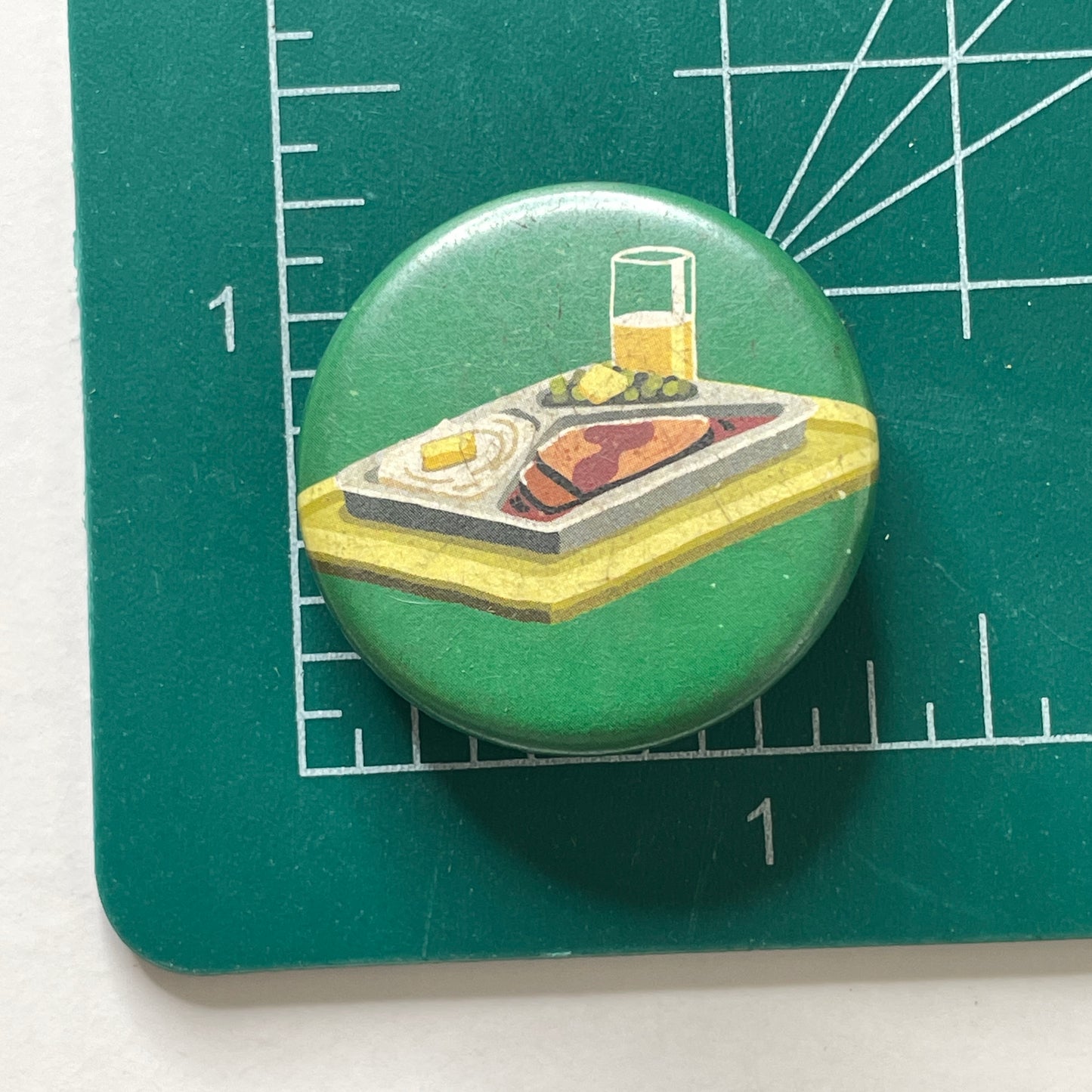 TV Tray Dinner Modern Retro Pinback Button 1.25"