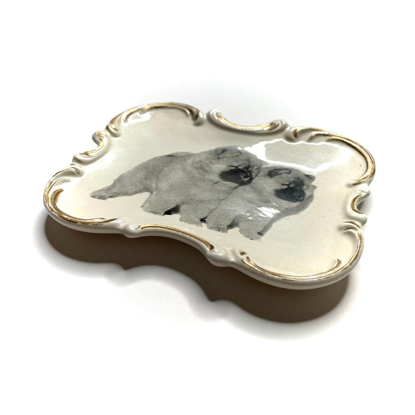 Chow Chow Photo Transfer Porcelain Dish